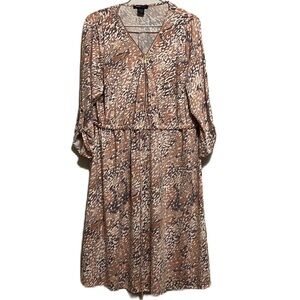 Women’s ROBERT LOUIS 3/4 Sleeve Dress, Multi Colors, Size XL